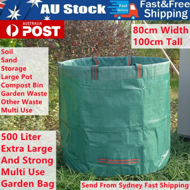 500L Compost Bin Pot Extra Large Strong Garden Waste Bag Sand Soil Construction