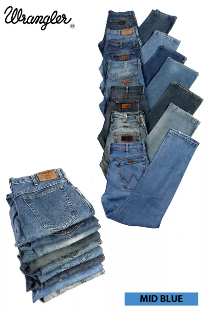 Wrangler Jeans Straight Regular Leg Vintage Grade A W28 W30 W32 W34 W36 - M.blue 2