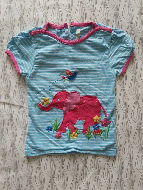 JoJo Maman Bebe Age 4-5. Applique top. Elephant. Used