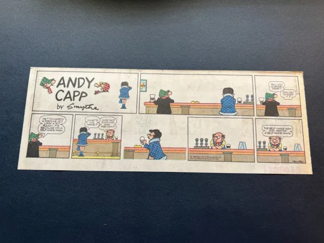 #Q01 ANDY CAPP by Reg SmytheLot of 2  Sunday Quarter Page Strips 1986