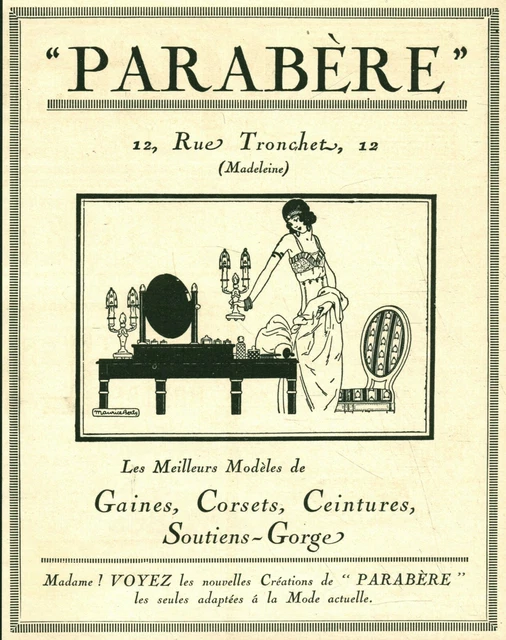 Publicité Ancienne Originale - Linge Blanc Au Printemps Paris 1921 - Magazine - 27x37 Cm