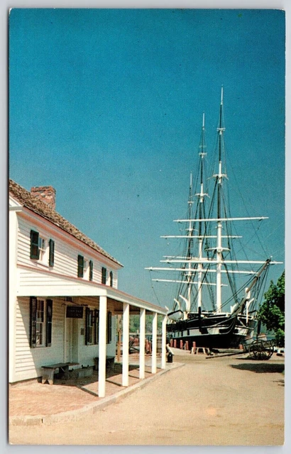 Mystic Seaport Connecticut CT Schaefer Spouter Tavern Charles W Morgan Postcard