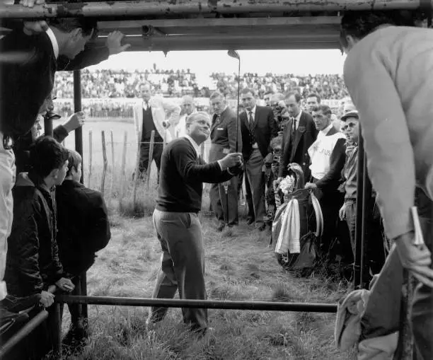 The Open at Muirfield American golfer Jack Nicklaus finds himse - 1966 Old Photo
