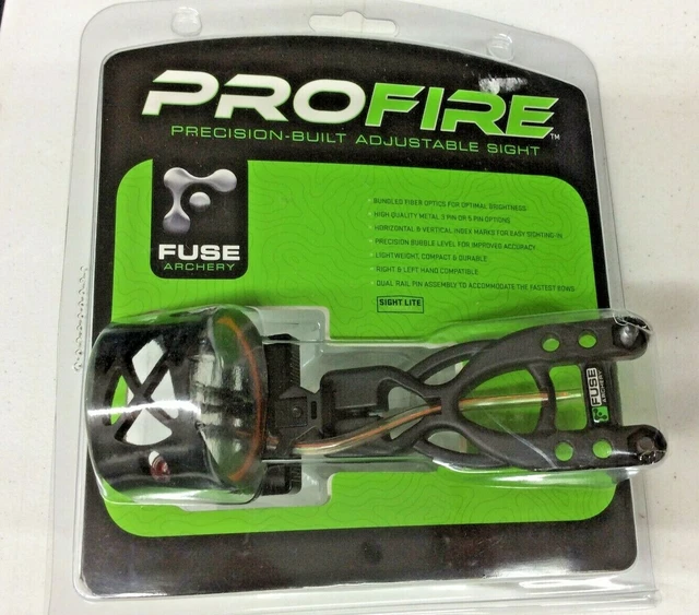 FUSE ARCHERY PRO Fire PrecisionBuilt Adjustable 3 Pin Bow Sight New