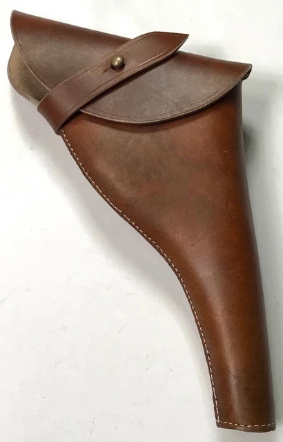 Reproduction Historique Cuir Étui Cuir Revolver Webley .455 - Reproduction Britannique Authentique Couleur Tan étui Ceinture Sam Browne