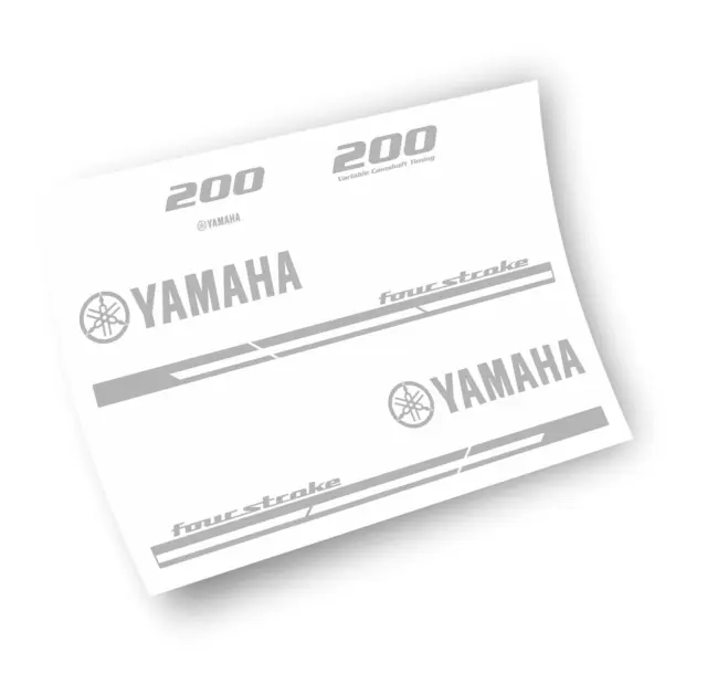 Yamaha Four Stroke 200 HP adesivi sticker motoscafo barca motore fuoribordo