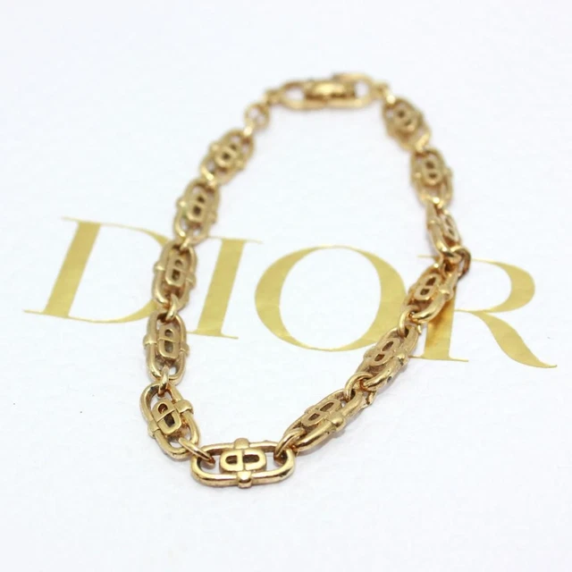 未使用級　Christian Dior　bracelet gold logo 30 Montaigne Bracelet Gold-Finish Metal | DIOR