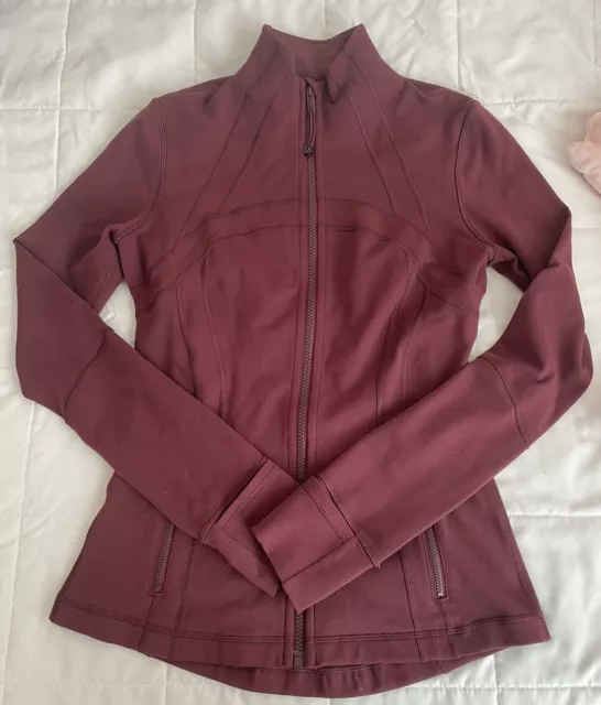 WOMENS LULULEMON BURGUNDY define jacket size 6 NWOT £94.84 - PicClick UK