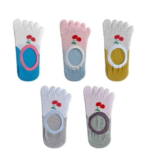 Toe Socks 5 Pairs set Five Finger Socks for Women No Show Socks Korean Socks