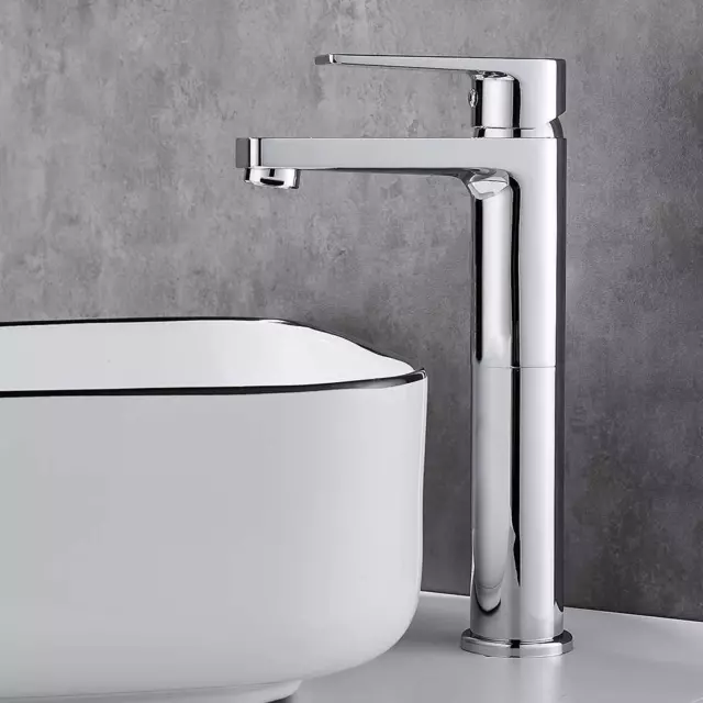 Rubinetto per Lavabo Da Bagno Con Maniglia Quadrata in Ottone Miscelatore a Fred 2