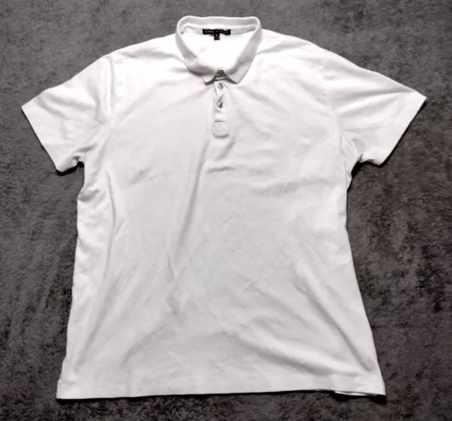 Robert Barakett Polo Shirt Mens XL White Pima Cotton Soft Excellent