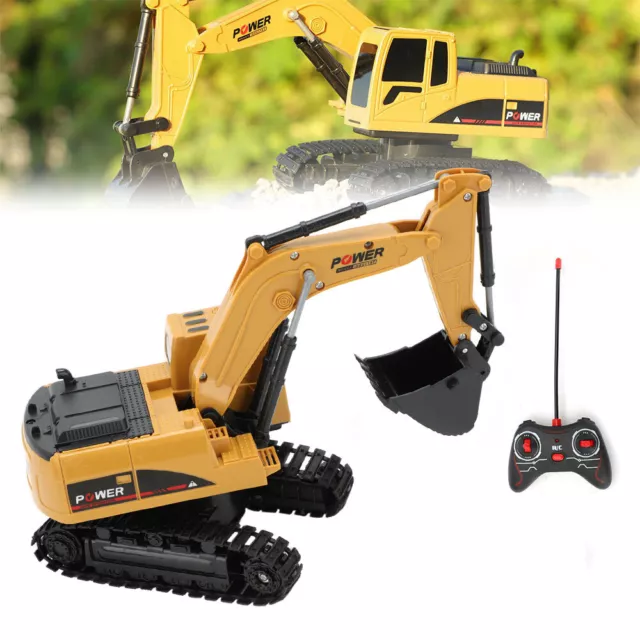 Remote Control Excavator RC Tractor Bulldozer Crawler Truck Toy Digger Car Kids