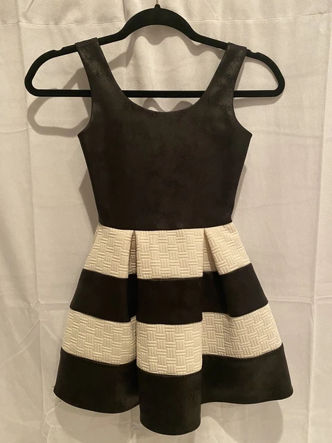 Girls Black And White Party Dress By Debra - Size XS Bought For $165 Worm Once!