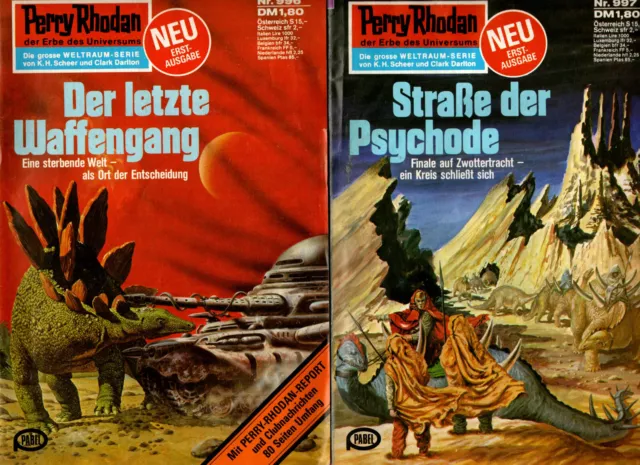 2 Perry Rhodan Hefte 1. Auflage - 996 + 997   *1980