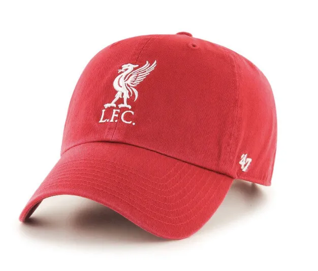 EPL Liverpool FC ’47 Brand Clean Up Adjustable “YNWA” Strapback Red Hat Cap