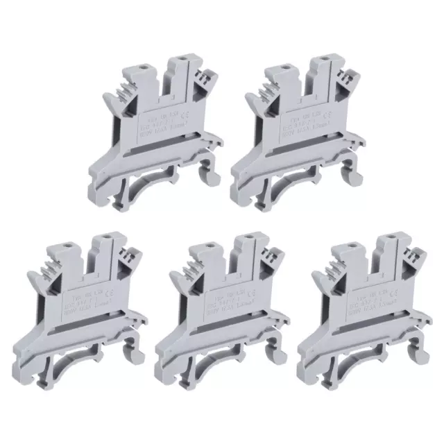 DIN Guida Montaggio Terminale  Vite Tipo Morsa Grigio UK1.5N 20pz