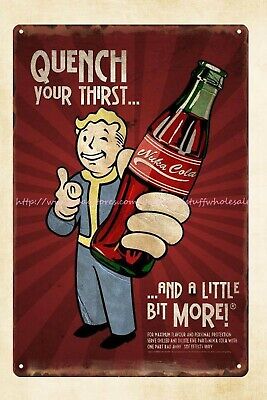 signs Fallout Quench your thirst nuka cola metal tin sign