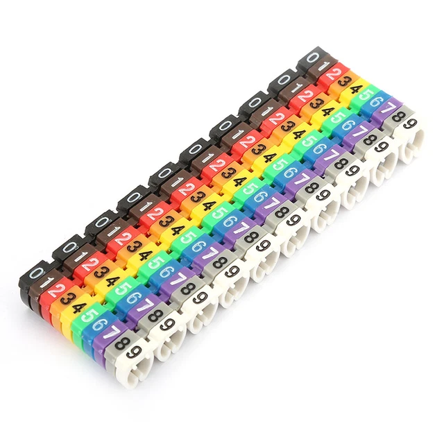 Lot De 150 Marqueurs De Câbles à Clipser – étiquettes Numérotées, Design UK