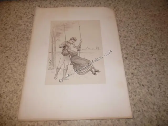 1895.Lithographie sur chine.Charme d'amour.Alphonse Willette