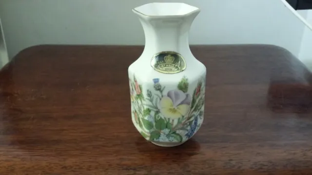 Aynsley Wild Tudor hexagonal vase.