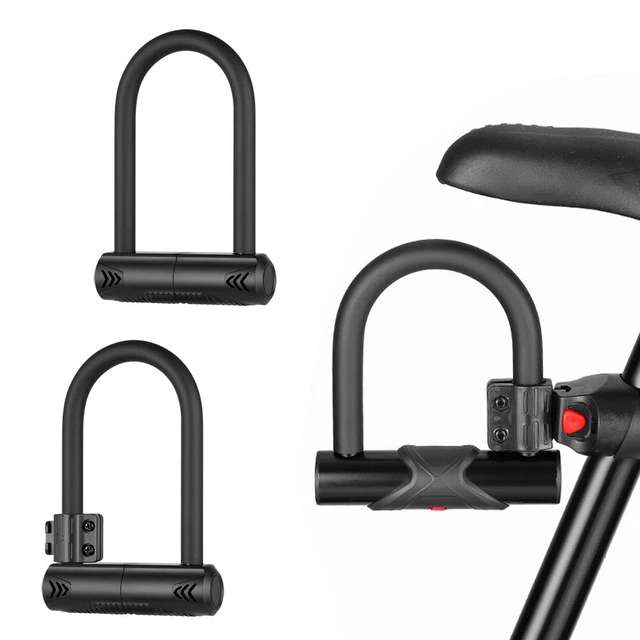 Tukeirt Antivol Réglable Pour Moto, Cyclomoteur, Scooter, VTT, Moto Tout- Terrain, Vélo De Rue, Utilisation Sur Guidon De Frein (noir