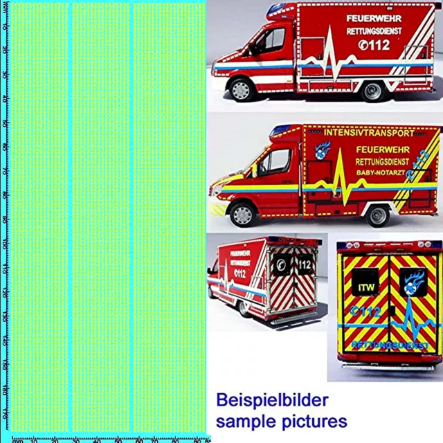 Rettungsdienste Feuerwehr leuchtgelb DE 08 Emergency services 1:87 Decal Abziehb