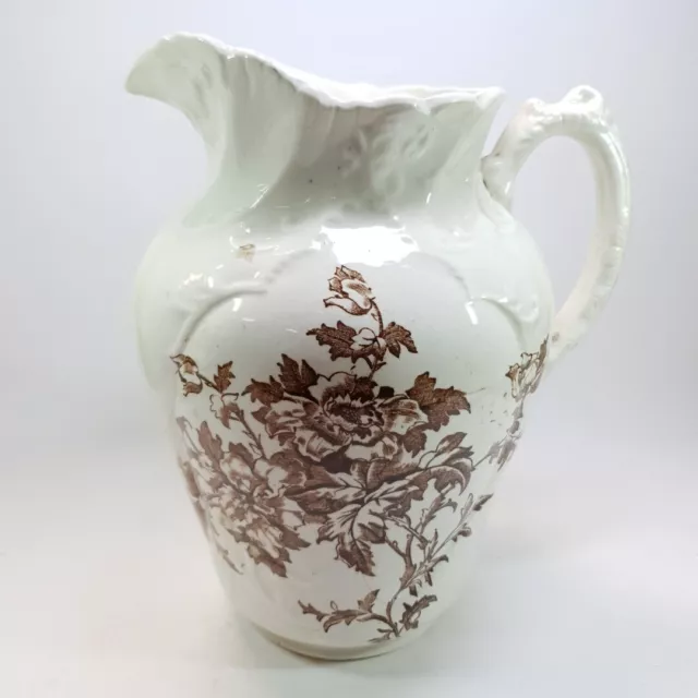 Brentleigh Ware Staffordshire Ironstone Jug Vase Decorative Art Floral Design