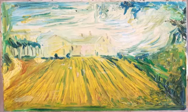 "casa di campagna" quadro olio su tela  30x40cm di avarello anni '60