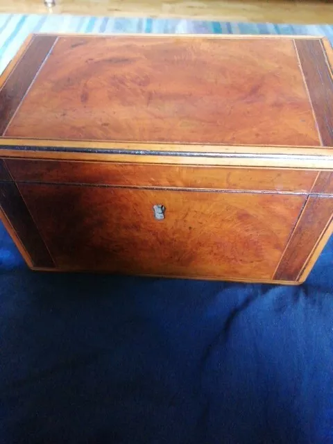 antique wooden tea caddy