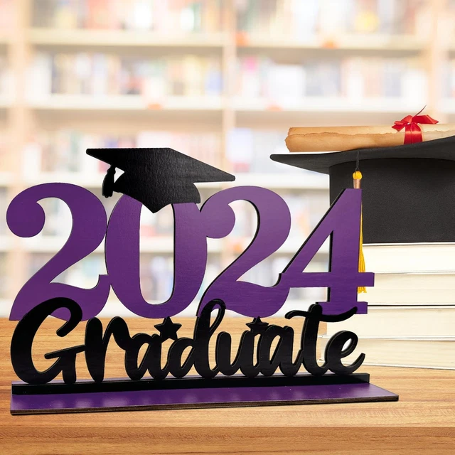2024 GRADUATION DECORATIONS Graduate Table Wooden Centerpieces Sign
