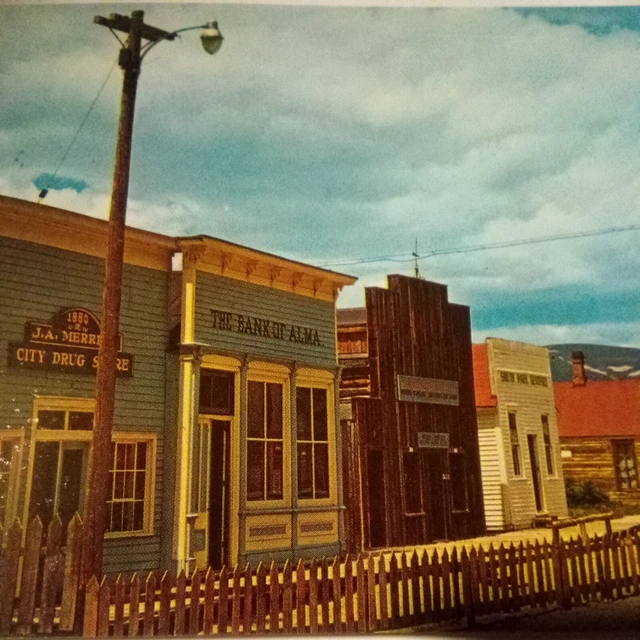 Postcard Front Street South Park City Fairplay Colorado