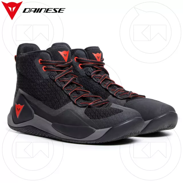 Dainese Scarpe Moto Uomo Atipica Air 2 Shoes Black/Red-Fluo Omologate Nero/Rosso