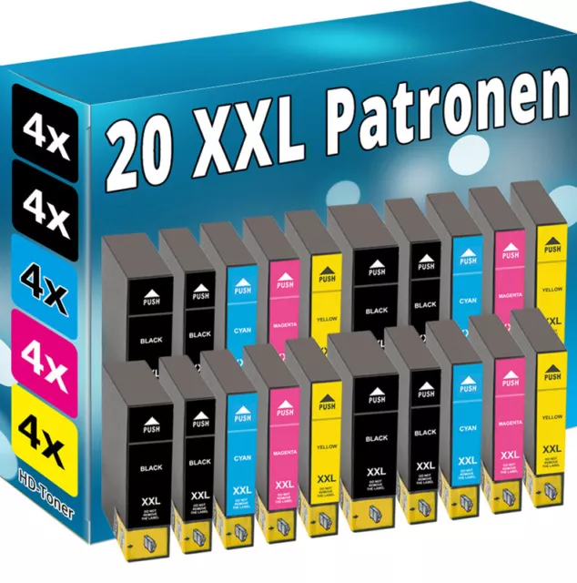 20x XL TINTE PATRONEN für Epson XP540 XP640 XP900 XP530 XP630 XP635 XP830 Set