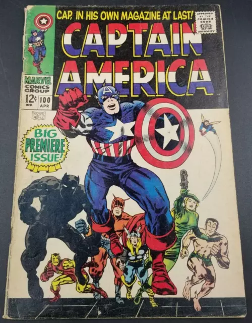 1968 Captain America 100 1St Issue Black Panther Appearance Marvel Mid Grade Cgc
