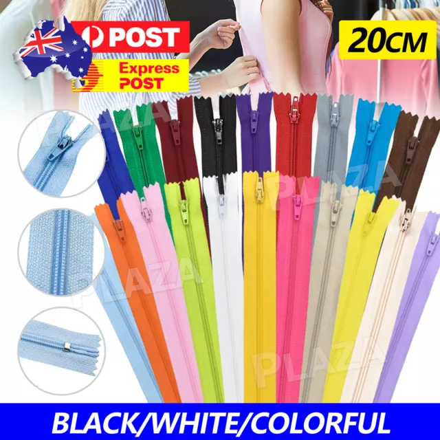 20/40pcs Colorful Closed End Nylon Zippers Tailor Sewer DIY Craft Sewing Tools A