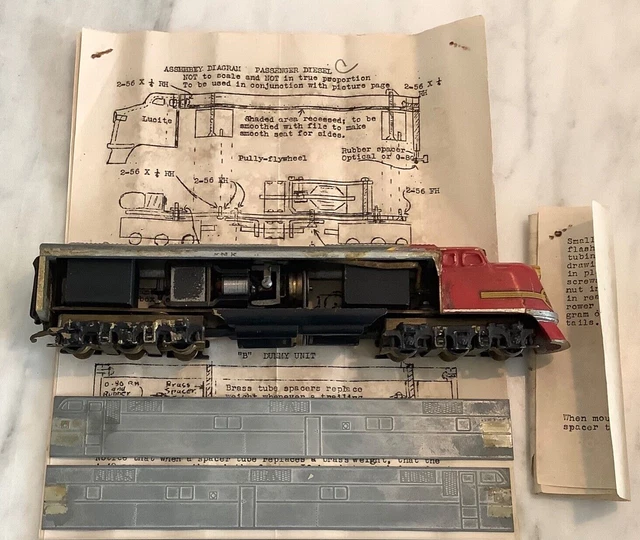 Vintage ADAMS & SON DMC HO Scale BRASS EMC Diesel Locomotive POWERED A Unit RARE
