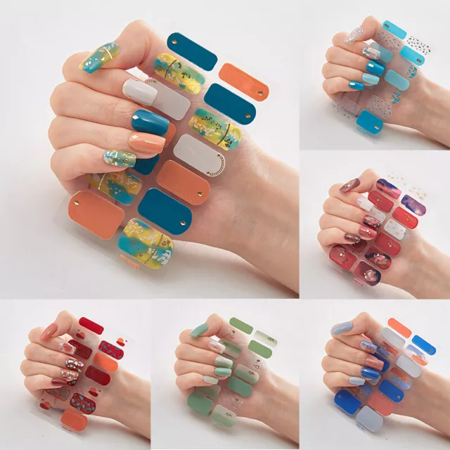 Pegatina envolvente de uñas de tamaño natural pulido pie manicura arte propio decoración de palo ❤