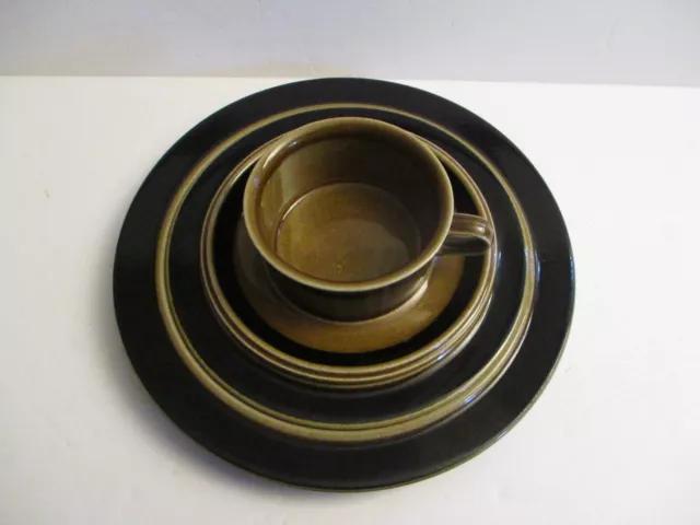 Mid-century Danish Modern 1960's Arabia Kosmos Gronqvist 4 Piece Place Setting 3