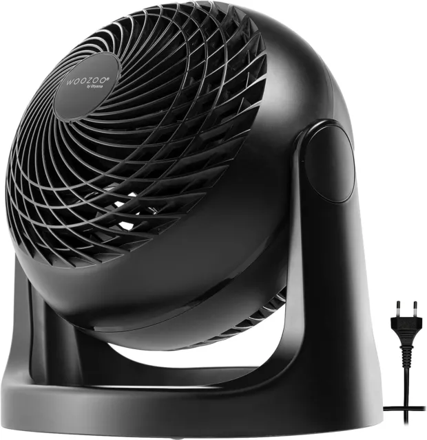 Woozoo, Ventilatore da tavolo silenzioso, potente e portatile, 23m²