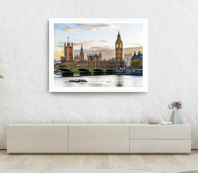 Westminster Print, Wall Art, River Framed Westminster Wall Art, London