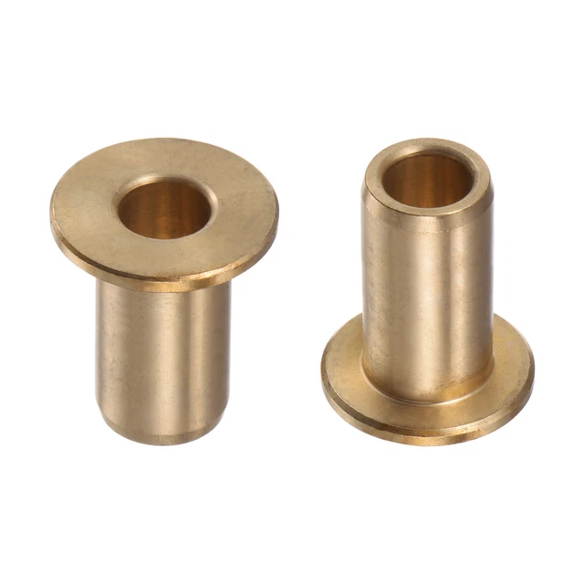 2pcs Flange Bearing Sleeve 8mm x 12mm x 25mm Bronze Self-Lubricating Bushings