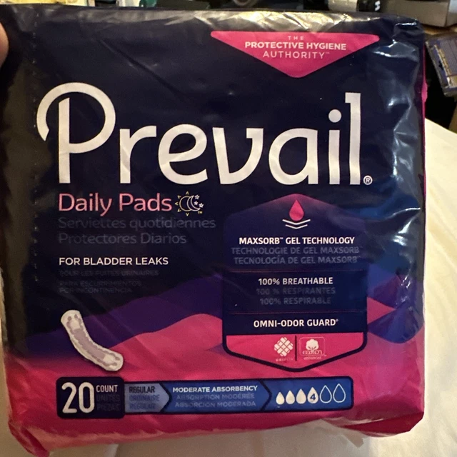 Almohadillas diarias Prevail paquete de 20 unidades