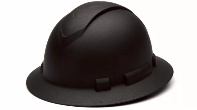 Pyramex Ridgeline Hard Hat Graphite Pattern Black Full Brim Ratchet, HP54117
