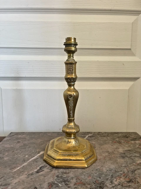Lampe/Bougeoir Louis XV Sampa Hélios Vintage 70 – Art Déco, Laiton