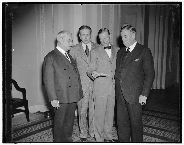 Reproduced 1938 Photo Charles Mcnary, 2Nd Right v