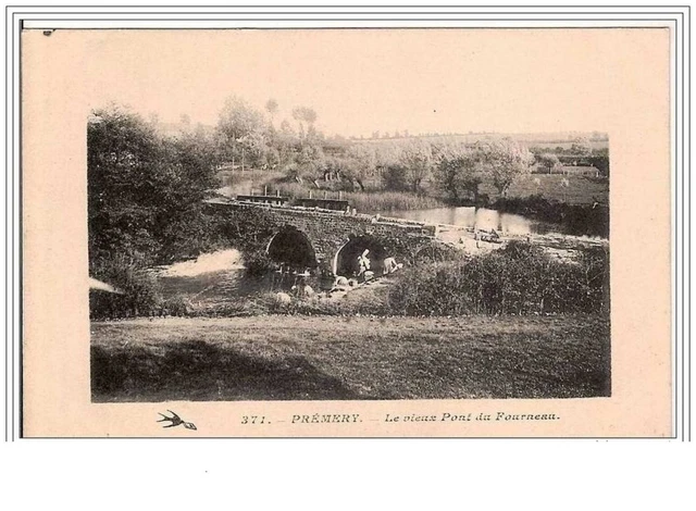 58.Premery.le Vieux Pont Du Fourneau.lavandieres.
