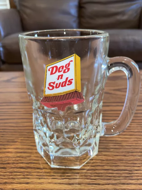 Vintage Dog N Suds Glass Rootbeer Root Beer Heavy Mug Drive In