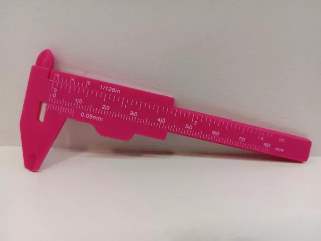 Calibre vernier calibrador pie de rey plastico abs precisión 0.05 80mm pequeño