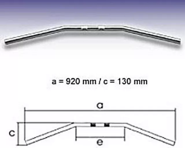 Guidon FEHLING - Drag-Bar Large 1 pouce, L:92 cm avec 3 trous M 3