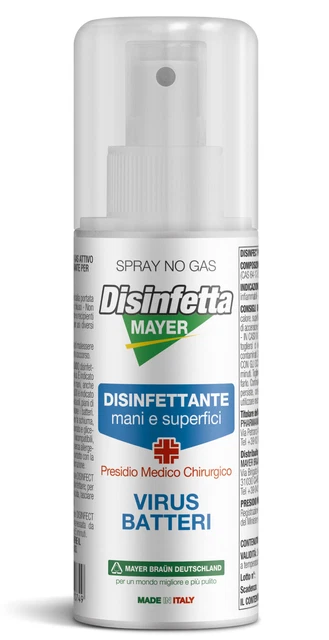 Spray Disinfettante Mani e Superfici DisinfettaMayer Battericida Virucida